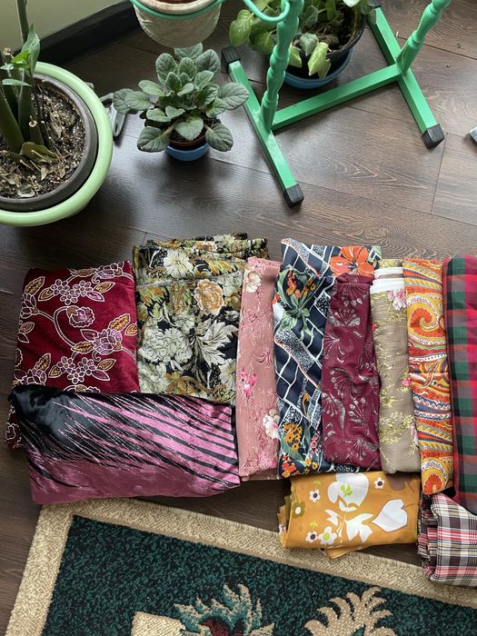 Ткани разные материал мата отрезки