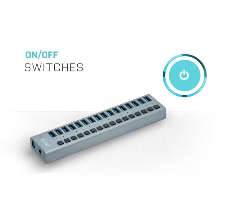 HUB USB 3.0, 16 port + Power Adapter 90W