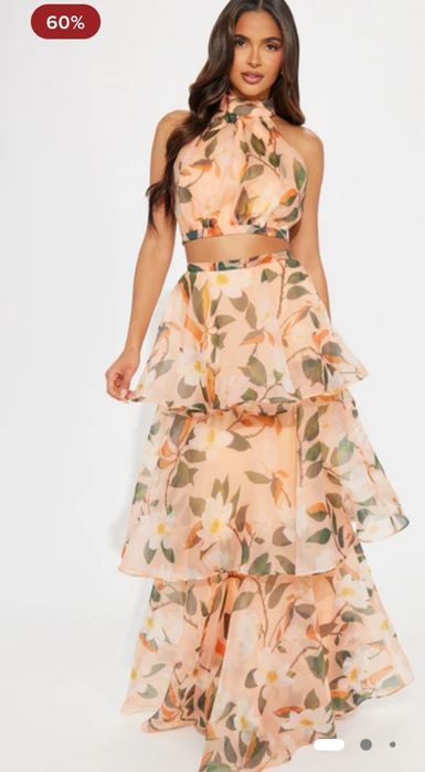 Флорална рокля от шифон