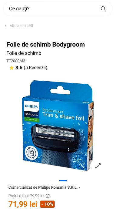 Folie de schimb pentru tundere şi bărbierit