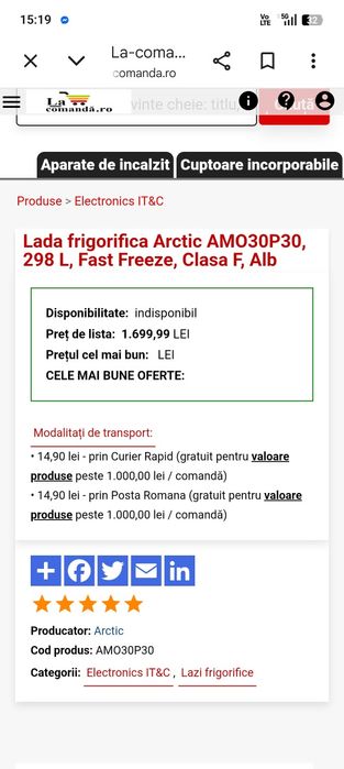 Lada frigorifica Arctic