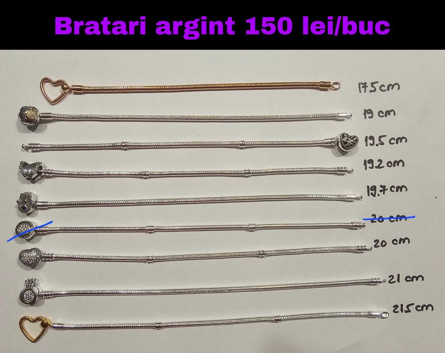Bratara si lanturi opritoare (argint)