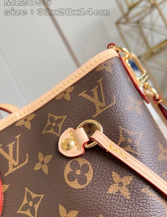Geanta piele naturala,model Neverfull,saculet,card,certificat,etichetă