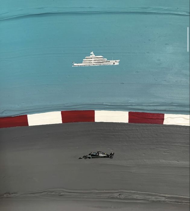 F1 Monaco Grand Prix — Textured Art | 50 × 60 cm | Формула 1