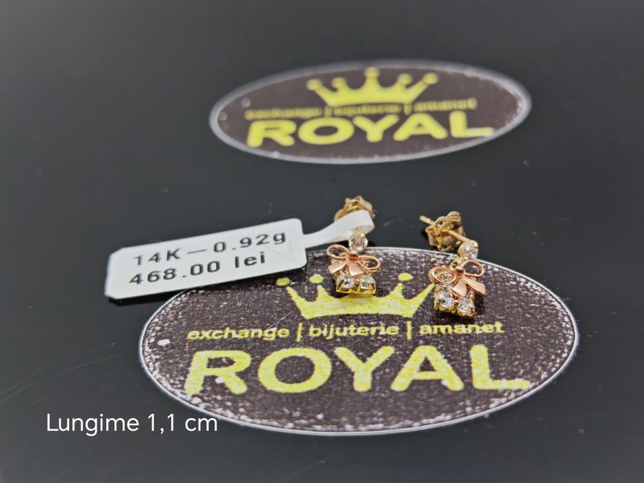 Bijuteria Royal: Cercei aur 14k/0.92 gr