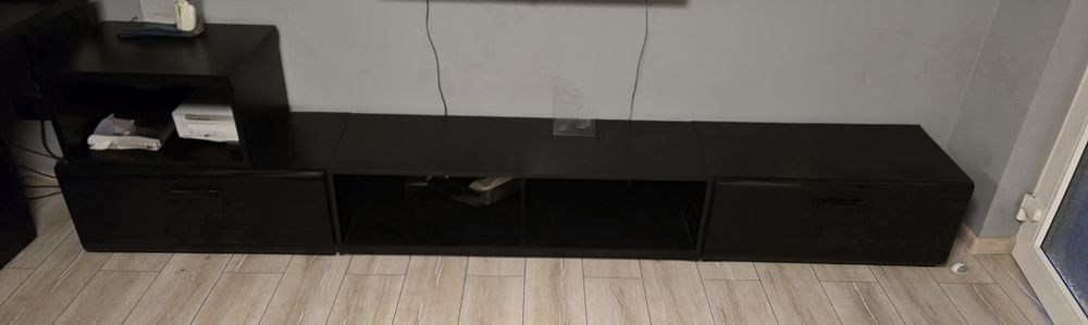 Mobila living/Biblioteca Blade 4 - Culoare Negru - Mobila Living-Sufragerie