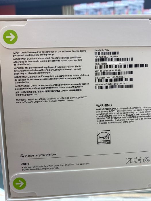 Mac Mini M4Pro/64GB/1TB (14-CPU/20-GPU)