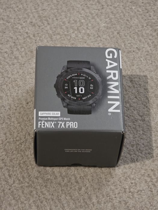 Ceas Garmin Fenix 7X Pro Sapphire Solar Carbon Grey DLC Titanium 51mm
