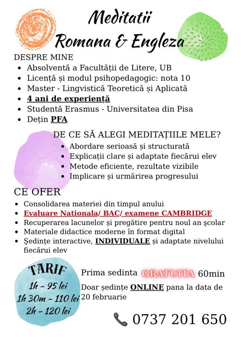 MEDITATII LB. ROMÂNĂ & ENGLEZĂ| Evaluare Nationala | Bac | Cambridge