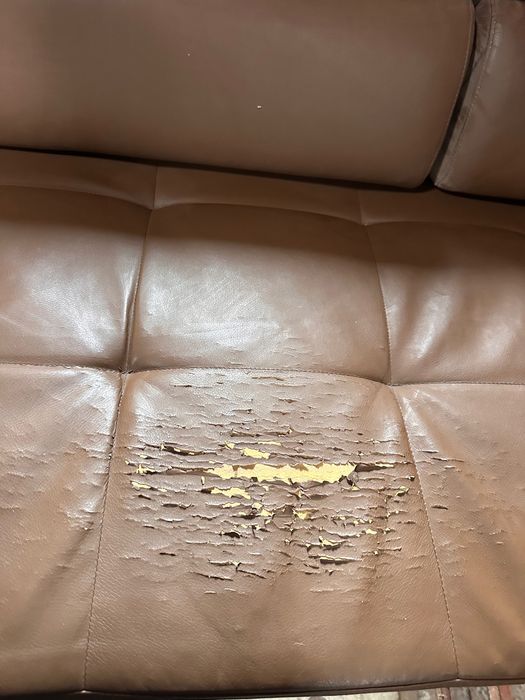 Colțar maro de piele