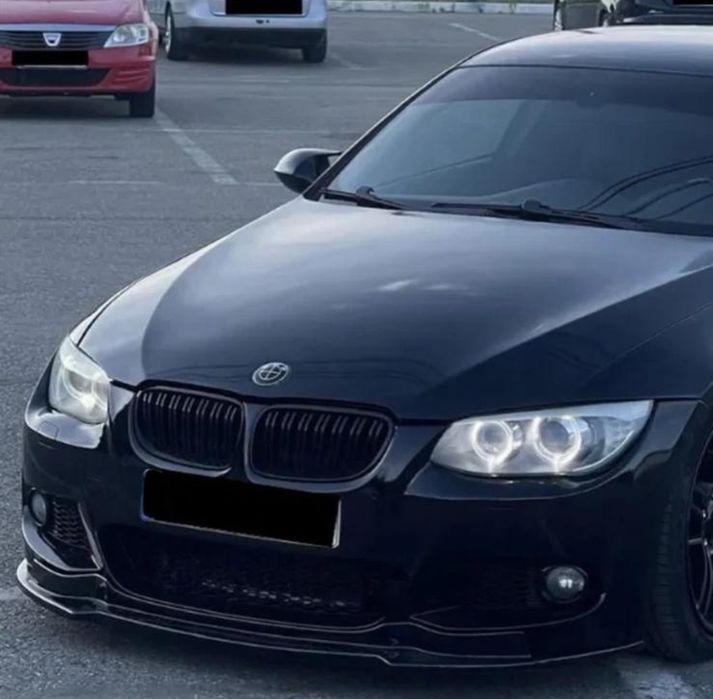 Prelungire lip spoiler bara fata BMW Seria 3 E92 E93 LCI negru lucios