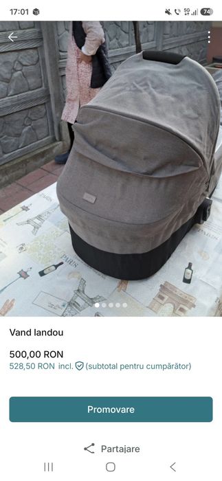 Vand landou culoare gri