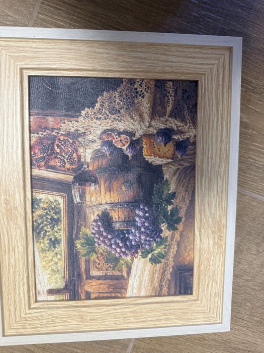 Toamna in camara ( tablou decorativ panza realizat cu UV)