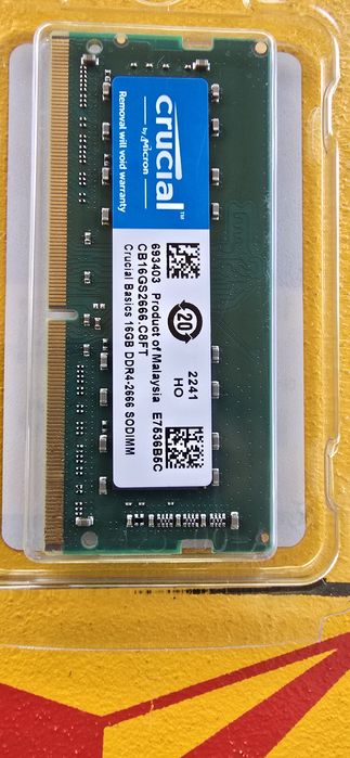 Memorie Ram Sodimm Laptop Crucial 16Gb DDR4 2666 Nou