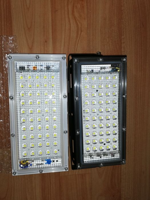Proiector LED Slim 50W, 6500K, negru, Proiector LED exterior IP65