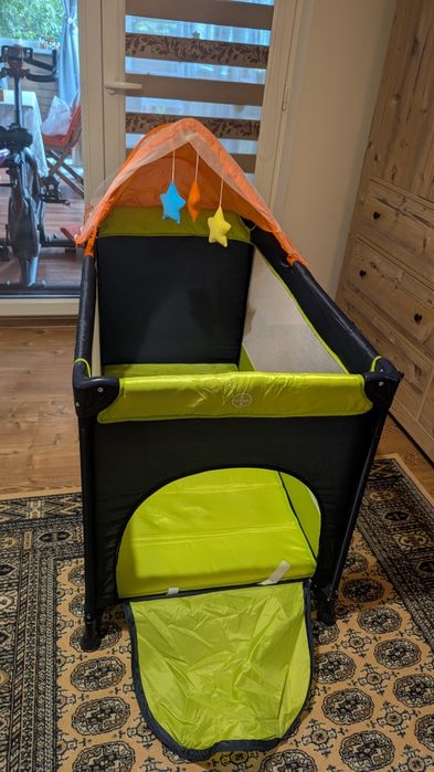 Patut multifunctional pliabil + a doua saltea CADOU și lenjerie pt saltea