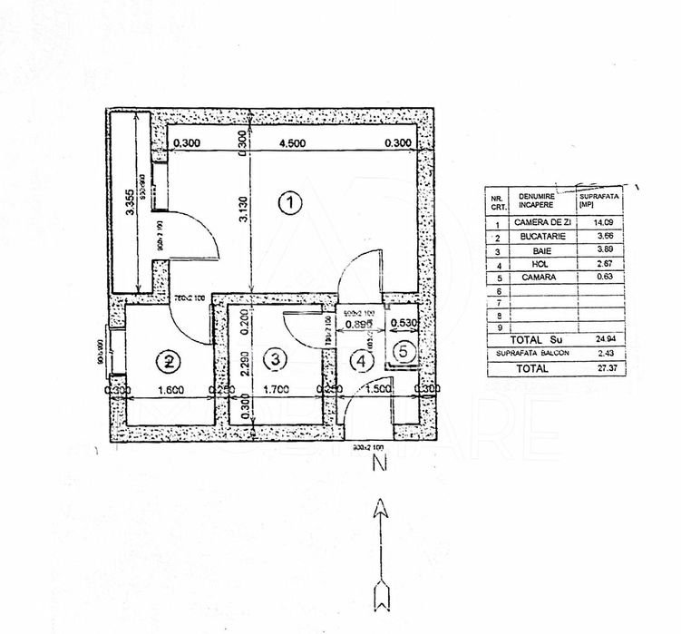 Garsoniera strada Hidrocentralei - 0% Comision
