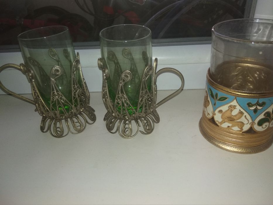 Подсвечники  стакан с подстаканником