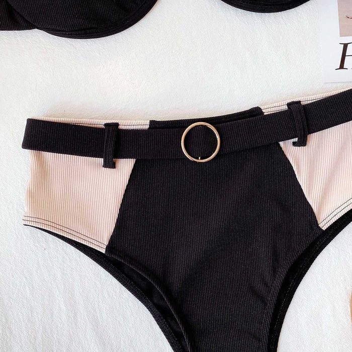 Costum de baie cu talie inalta doua piese