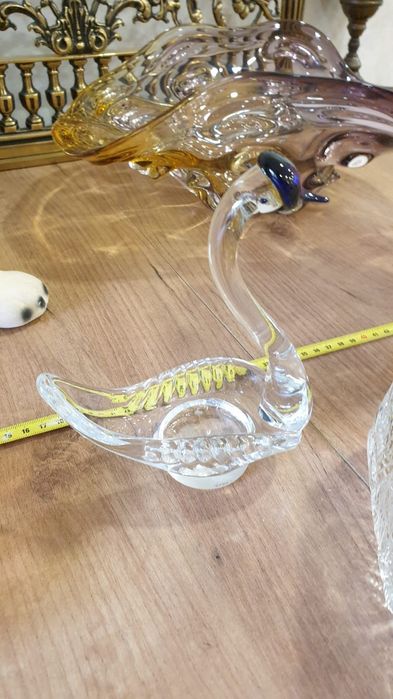 Статуэтка лебедя хрусталь