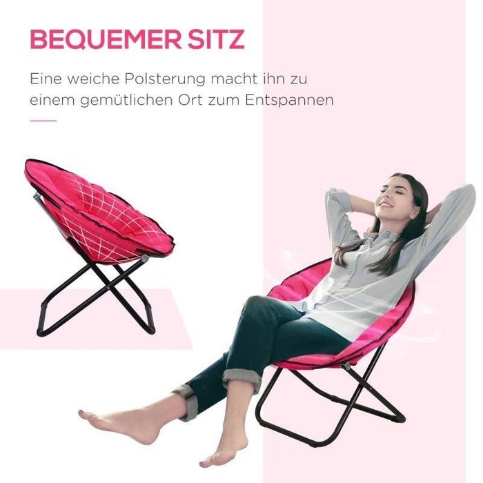 Outsunny Сгъваем стол за къмпинг