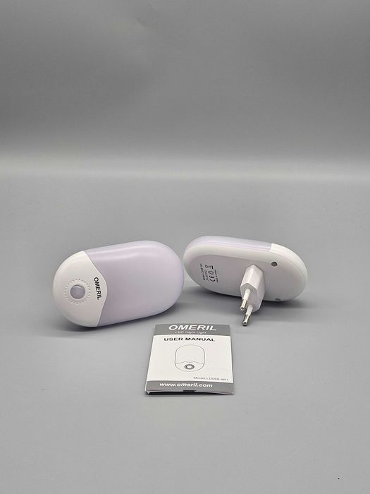 LED нощни лампи с фотосензор – комплект 2 бр., EU щепсел