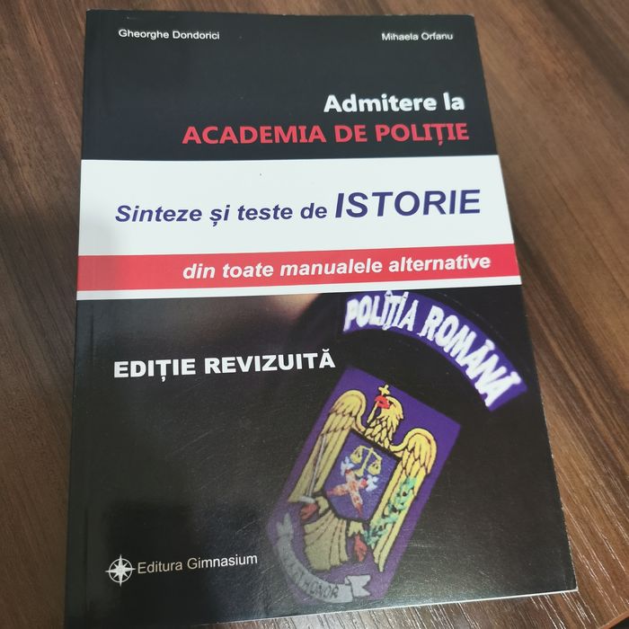 Pregătire admitere cărți/ culegere la Academia de Poliție