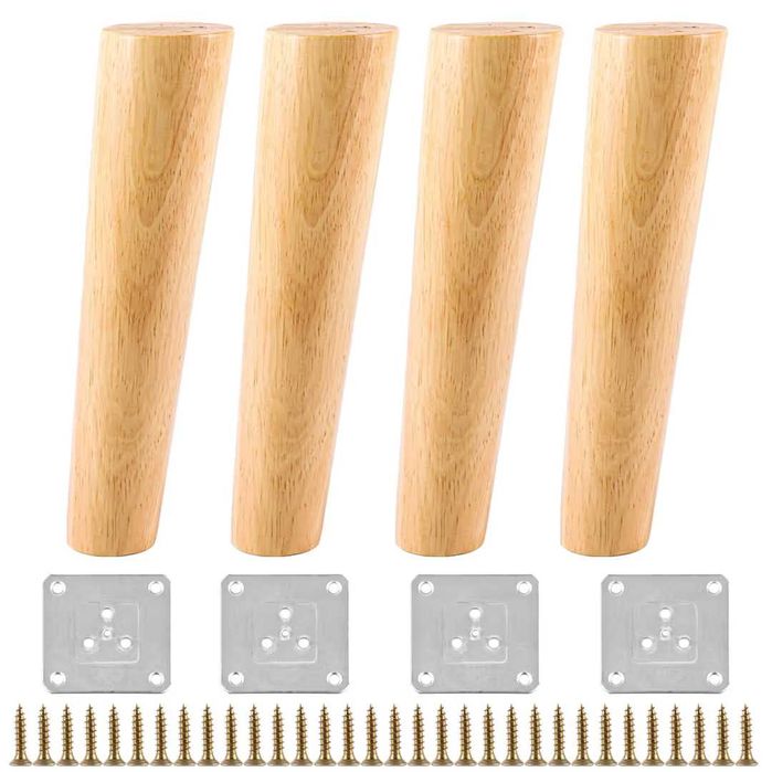 Picioare din lemn pentru mobilier 4buc 20cm