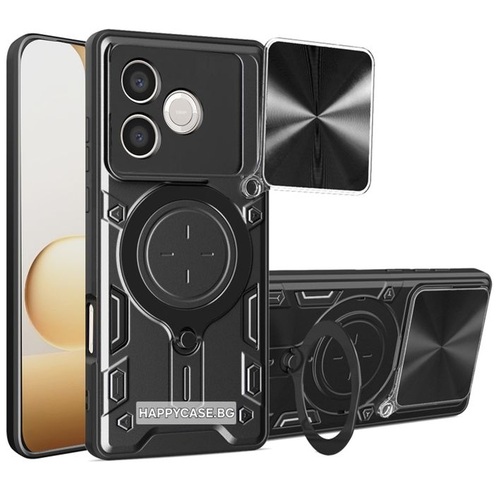 Honor 600 Pro / 600 / 600 Lite / GIANT RING Удароустойчив кейс гръб с пръстен
