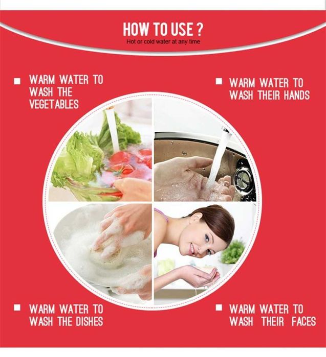 Смесител за вода с нагревател за мигновено загряване 3000W