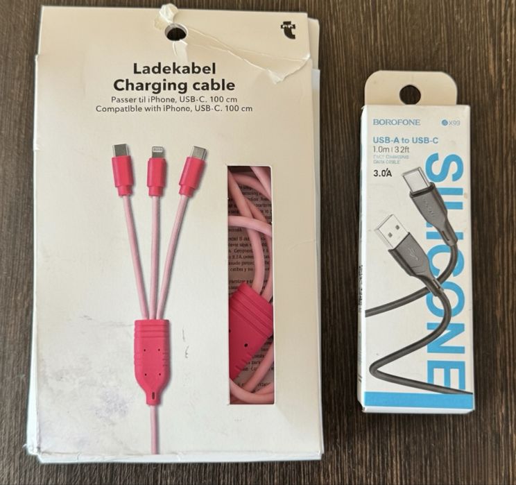 Кабель для зарядки, Type C, USB, Lightning для айфон и андроид