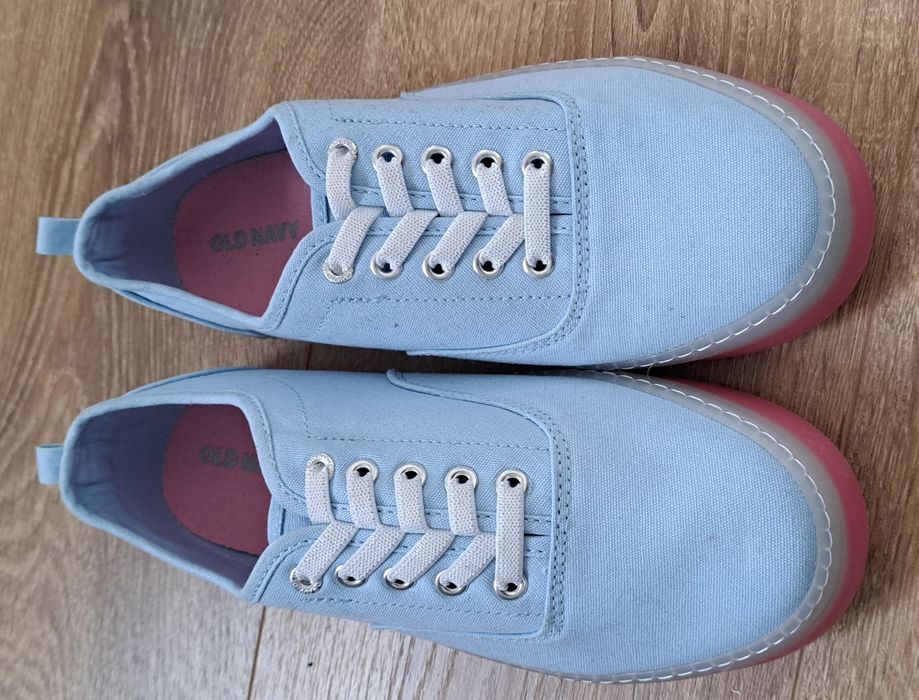 Нови детски маратонки кецове сини розови Old Navy р-р 35