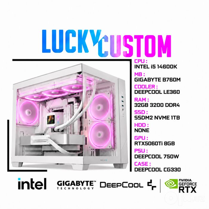 [14 Gen] Gigabyte B760M i5 14600K DDR4 32Gb RTX5060Ti 8Gb