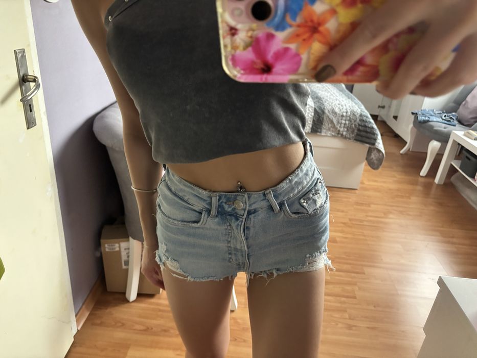 Къси дънки /син деним/