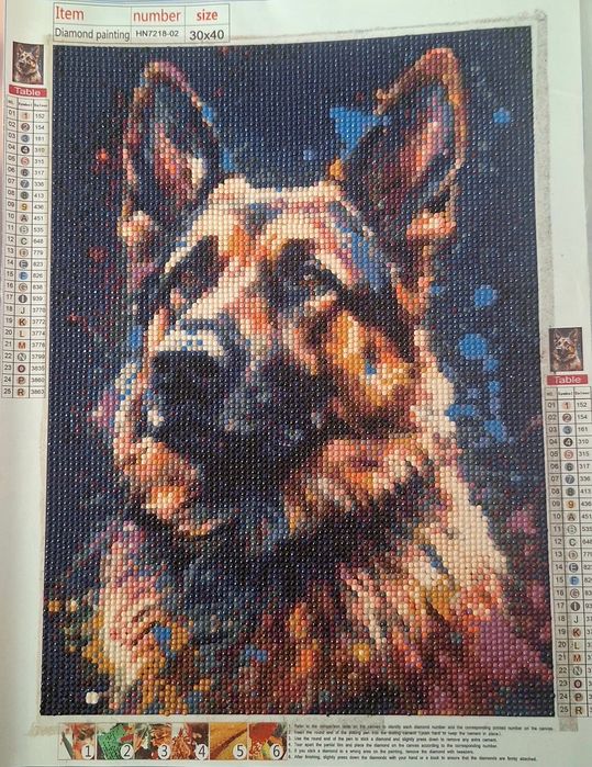 Handmade diamond painting