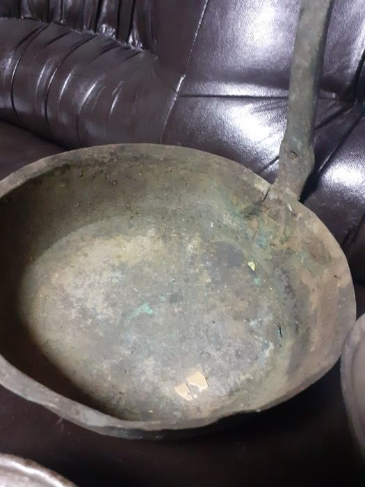 Грил  тиган  за пикник чугунен.Меден  тиган