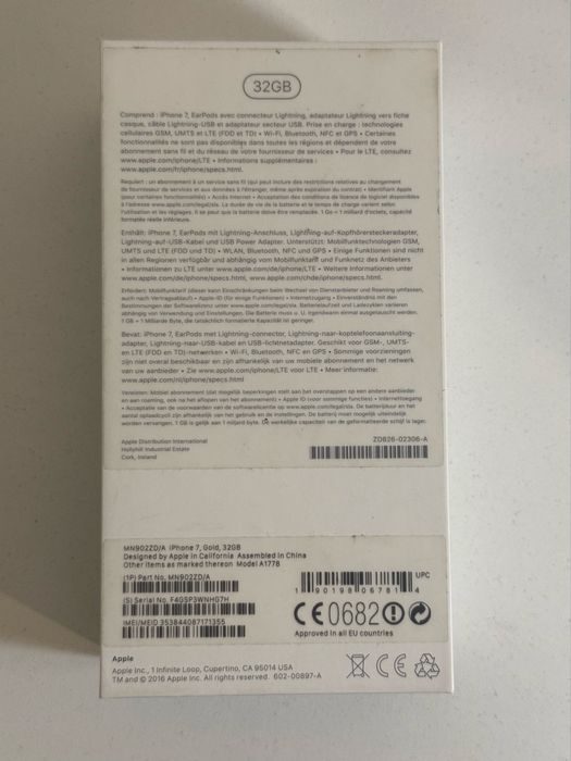 iPhone 7 Gold, 32GB, iOS 14.3