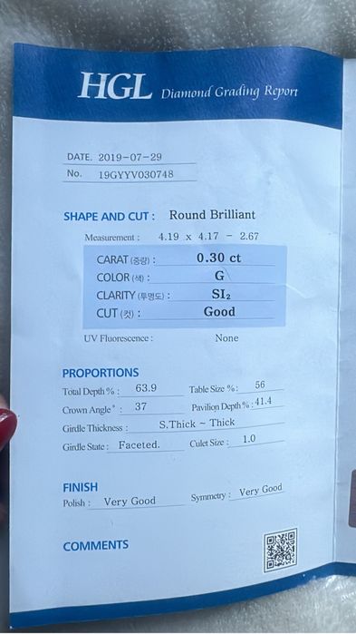 Кольцо с бриллиантом новое 16,5 р