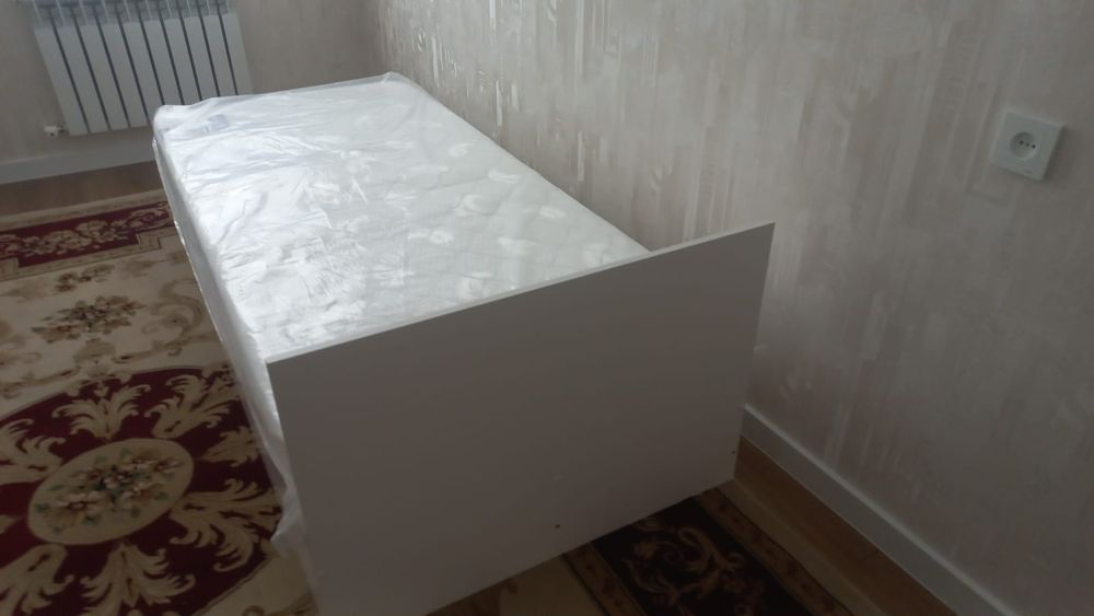Кровать 90×200 ақ түсі