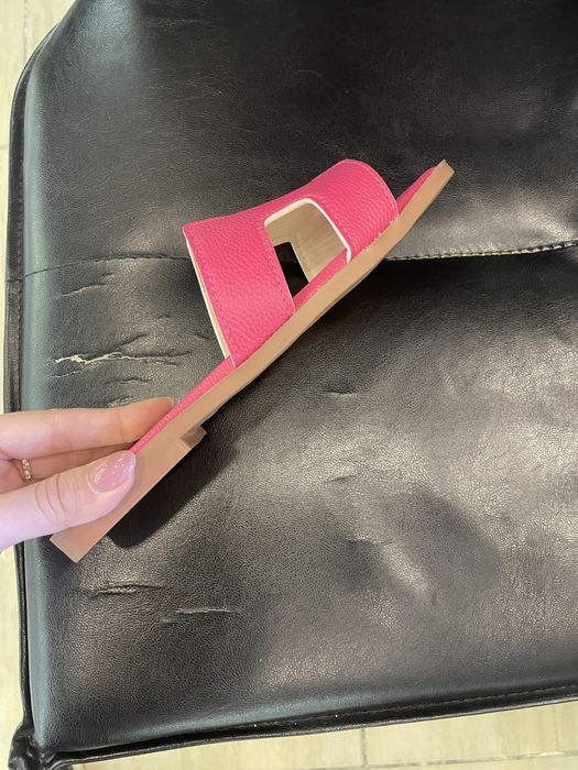 Hermes шлёпки розовые