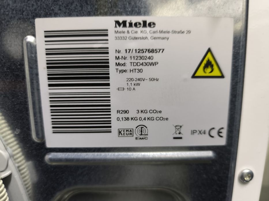 Сушилня Miele TDD 430 WP - 8кг термопомпа клас А+++