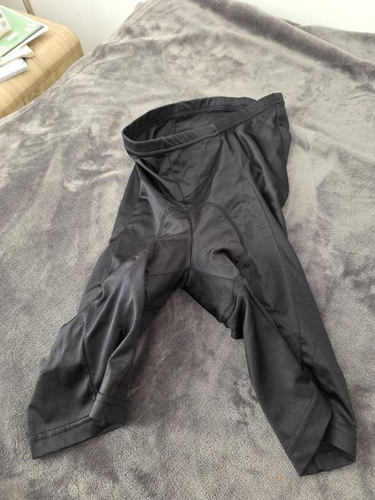 Pantaloni scurți ciclism cu bazon / căptușeală protecție, negri
