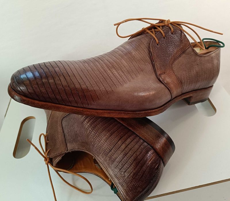 Pantofi de lux 44.5 45 45.5 de lux GREVE NOI lucrati manual piele embo