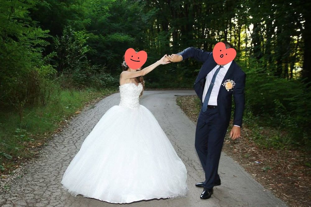 Булчинска рокля модел "Принцеса" като нова