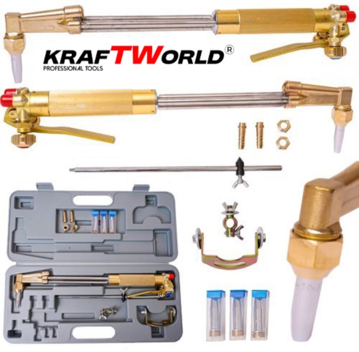 Резак за газокислородно рязане KRAFTWORLD 440мм с пергел и 4 дюзи