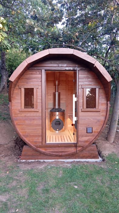 Сауна тип бъчва, руска баня ,парна баня,външна сауна