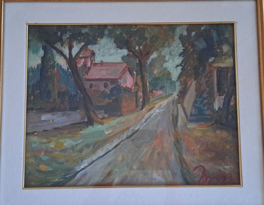 Tablou vechi ulei pe panza semnat