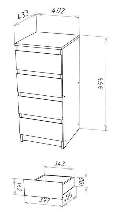 Комод новый в коробке