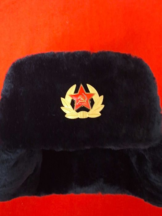 Мъжка ушанка от естествена кожа