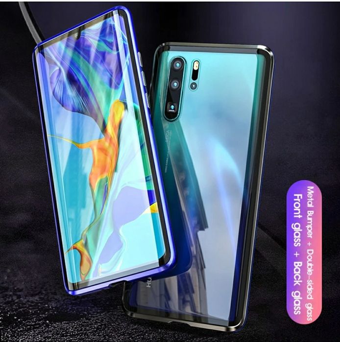 Двоен Магнитен Кейс за Huawei P30 Pro P20 Lite Mate 20 Pro 360 градуса